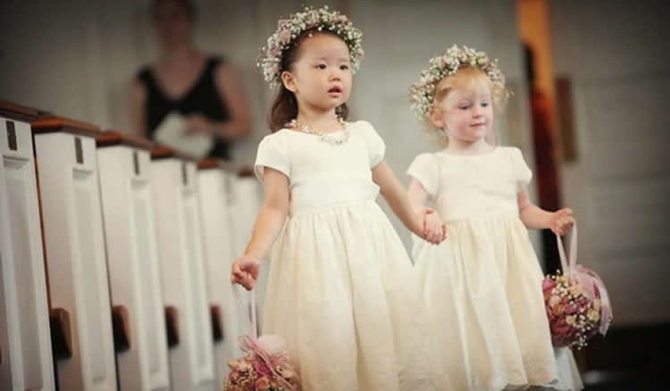 flower girl hairstyles with tiara