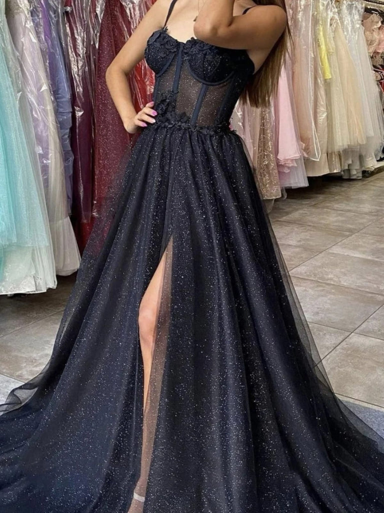  Strapless Ball Gown Prom Dresses Tulle Princess Sweetheart  Beaded Flower Corset Wedding Dresses for Women 2023 Black US2 : Clothing,  Shoes & Jewelry