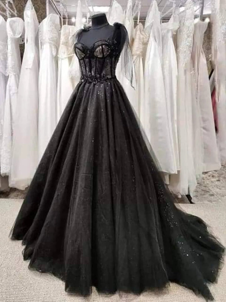 All About Lace Corset Gown - Black