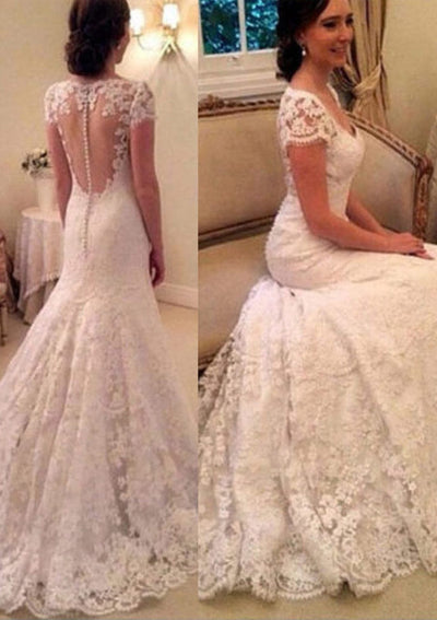 Half Sleeve Informal Short Wedding Dress – daisystyledress