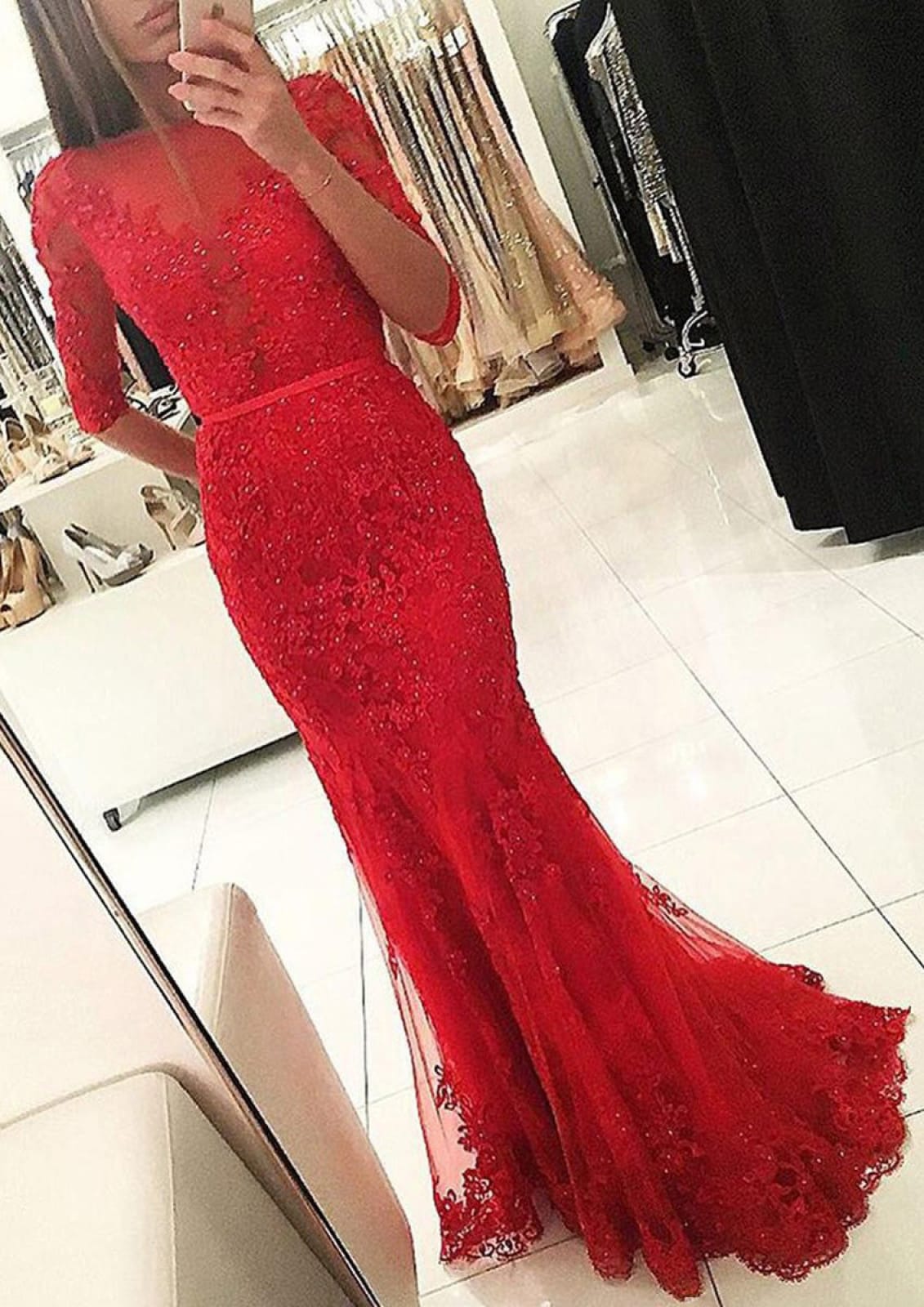 Trumpet Mermaid Gowns Red