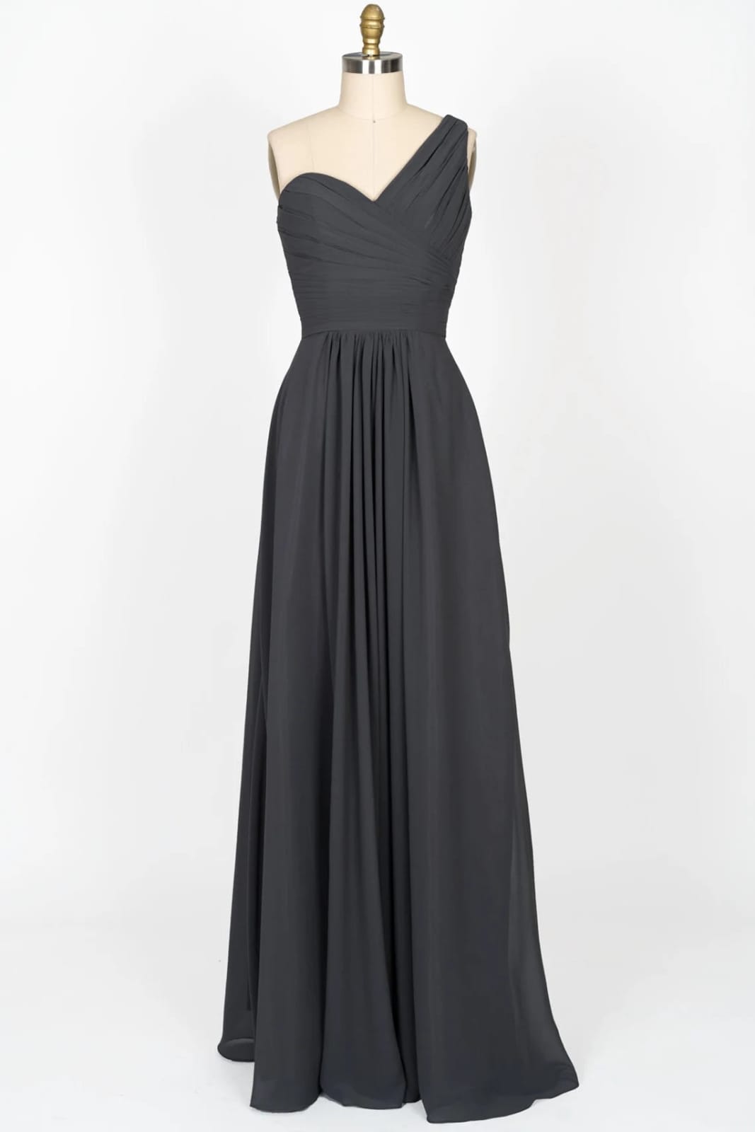 Charcoal Chiffon Bridesmaid Dresses