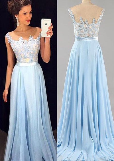 A-Line Evening Gown with Crystal Beaded Net and Chiffon