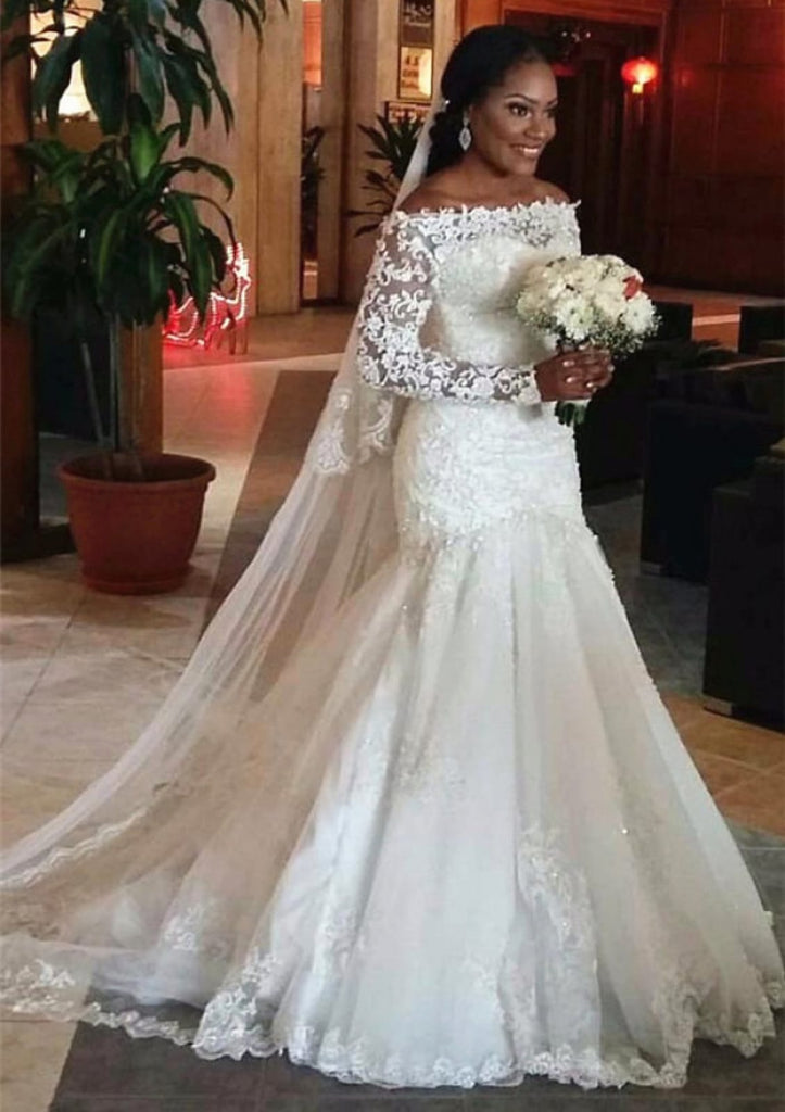 Trumpet Lace V-neck Short Sleeve Floor-length Wedding Dress With